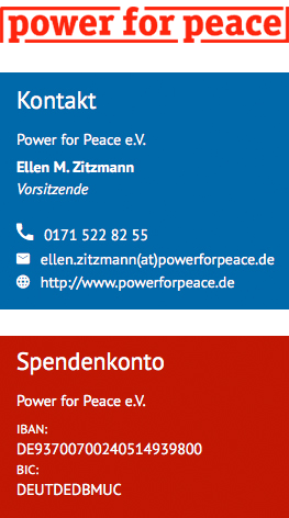 Power for Peace Spenden